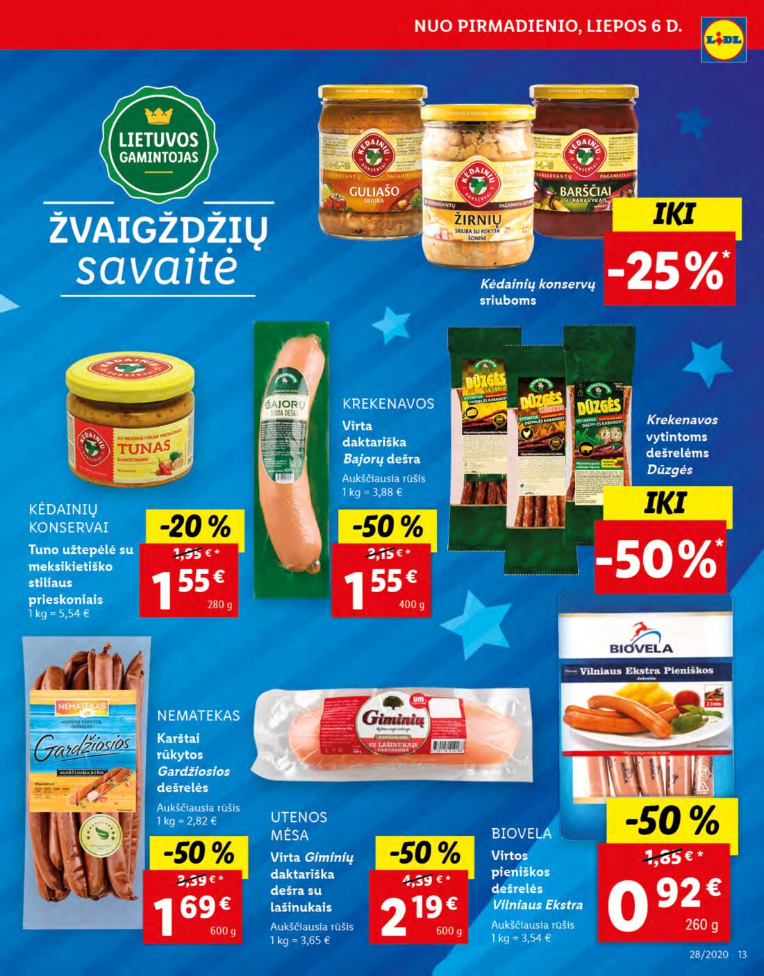 Lidl savaitinis leidinys akcijos nuo 
  2020-07-06 iki 
  2020-07-12 | Leidinukas.lt puslapis 13