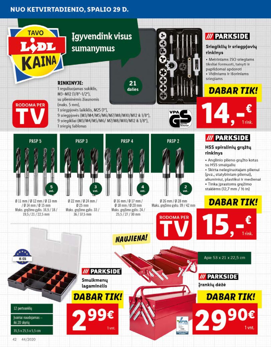 Lidl savaitinis leidinys akcijos nuo 
  2020-10-26 iki 
  2020-11-01 | Leidinukas.lt puslapis 42