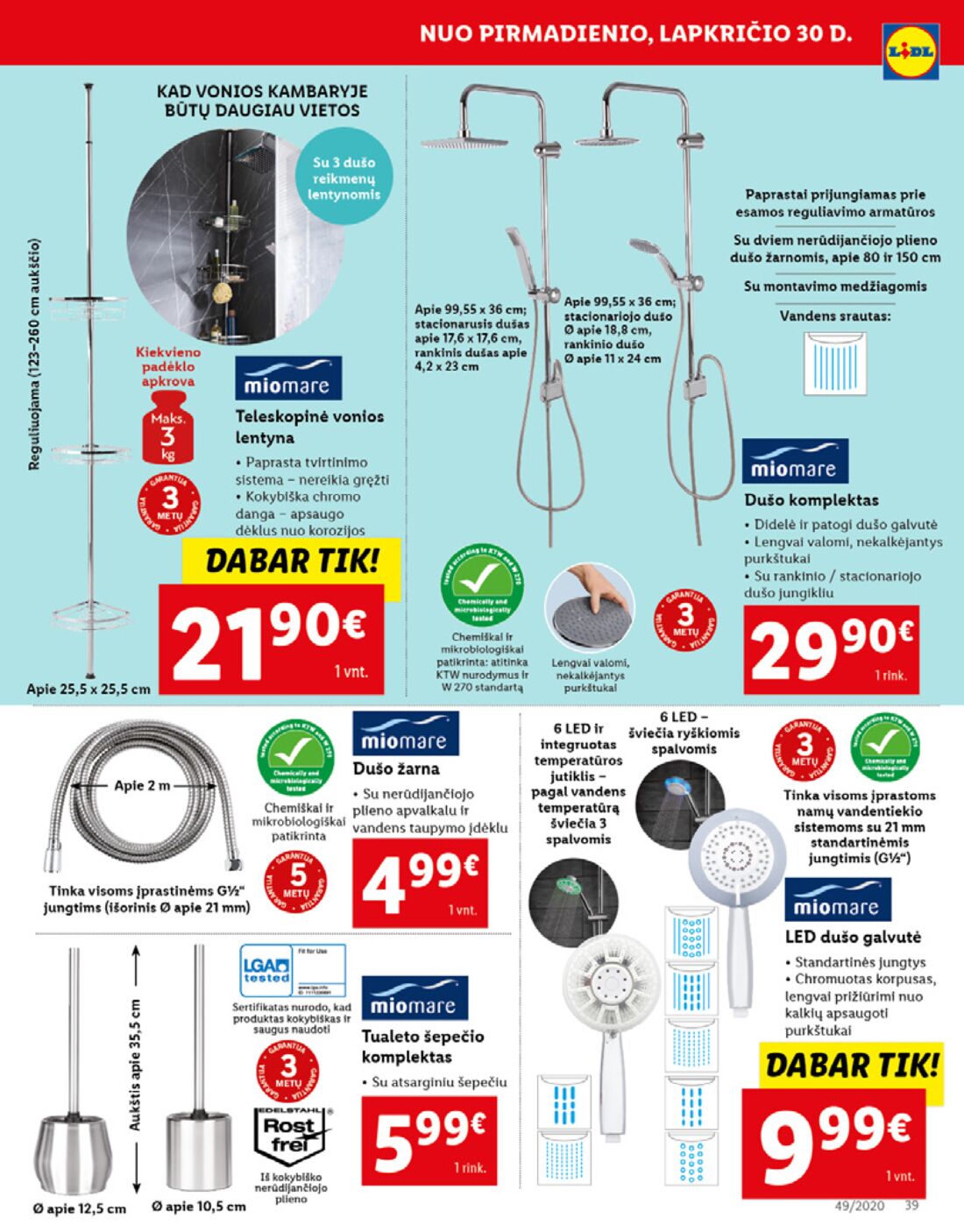 Lidl savaitinis leidinys akcijos nuo 
  2020-11-30 iki 
  2020-12-06 | Leidinukas.lt puslapis 39