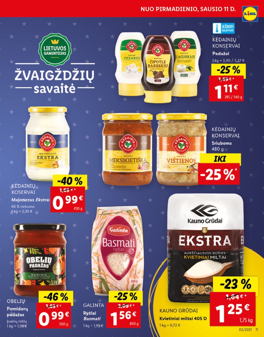 Lidl savaitinis leidinys akcijos nuo 
  2021-01-11 iki 
  2021-01-17 | Leidinukas.lt puslapis 11