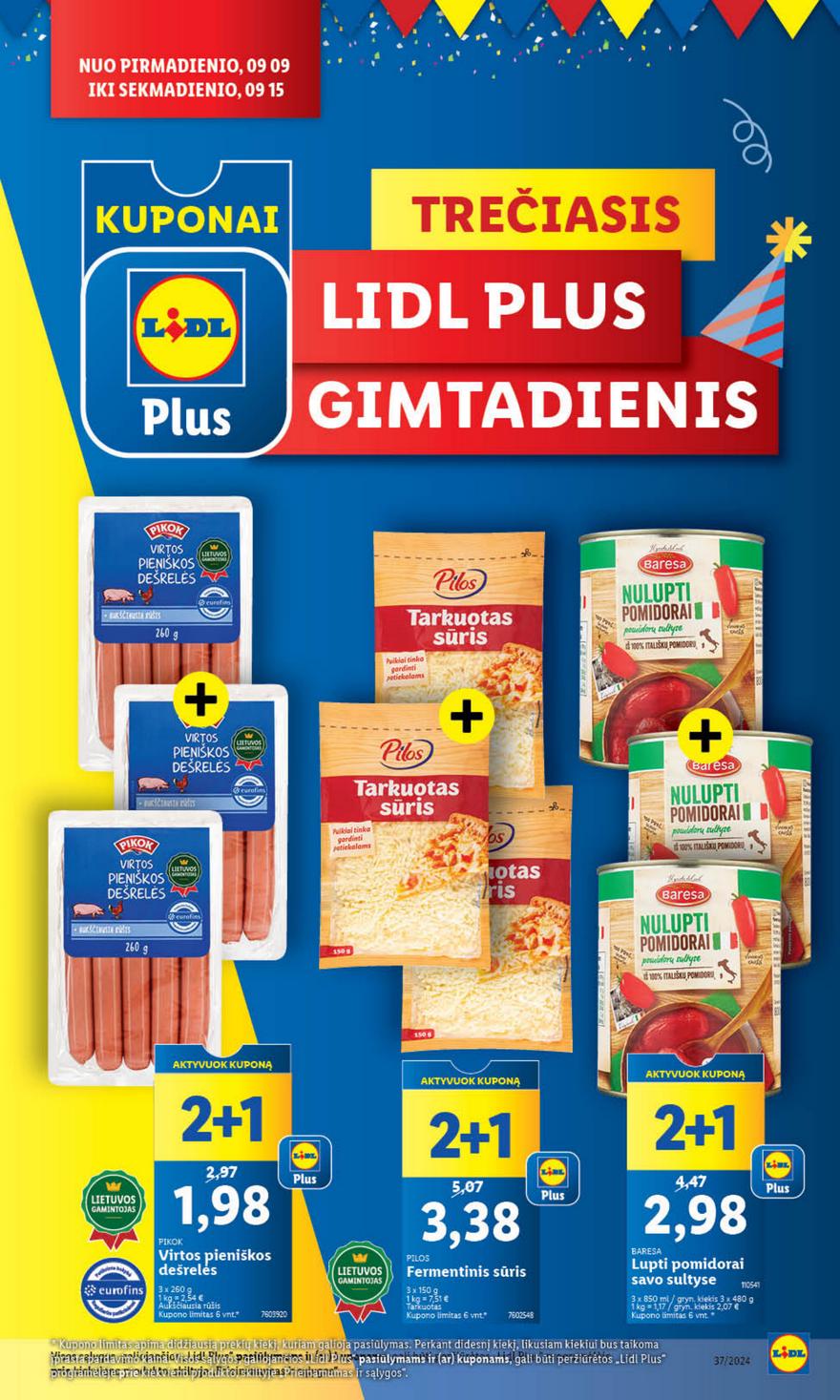 Lidl savaitinis leidinys akcijos nuo 
  2024-09-09 iki 
  2024-09-15 | Leidinukas.lt puslapis 2