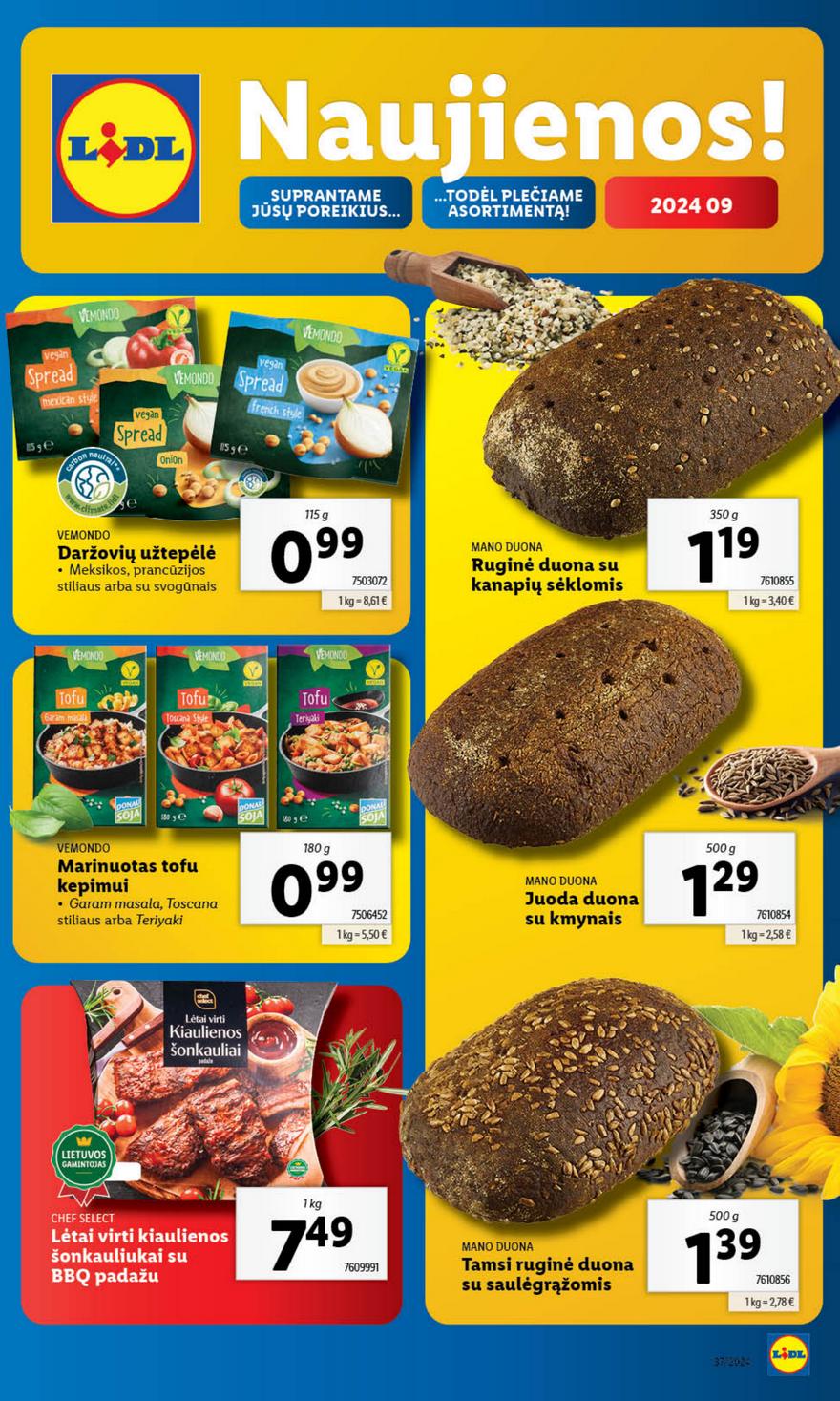 Lidl savaitinis leidinys akcijos nuo 
  2024-09-09 iki 
  2024-09-15 | Leidinukas.lt puslapis 19