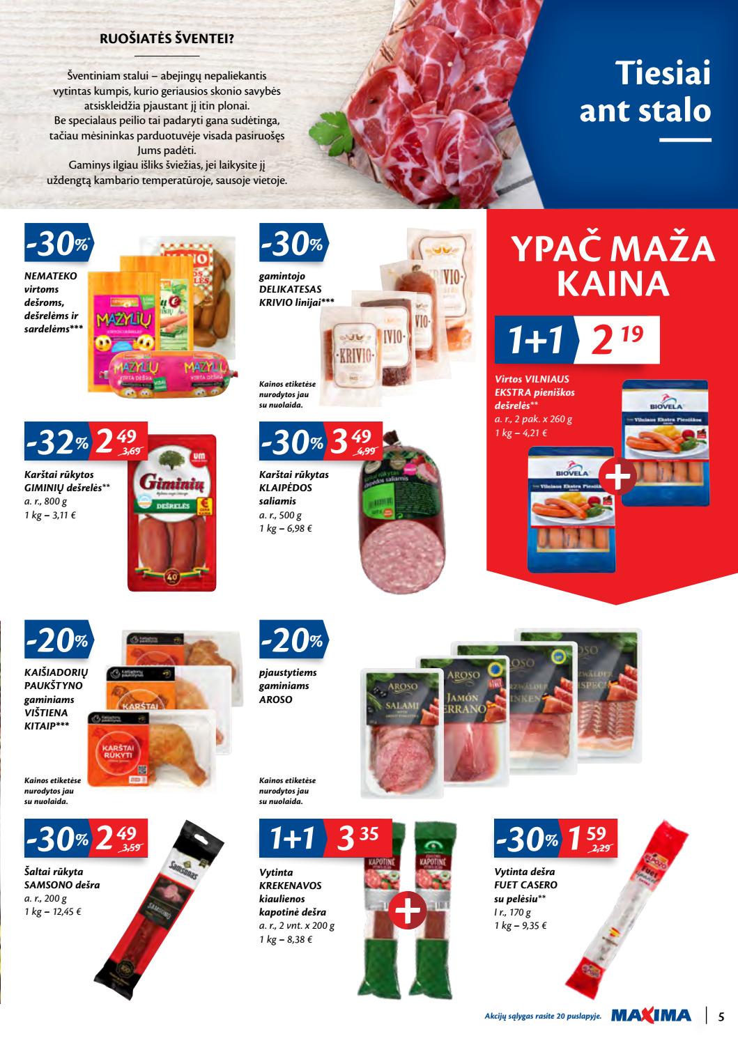 Maxima kaininis leidinys akcijos nuo 
  2019-11-26 iki 
  2019-12-02 | Leidinukas.lt puslapis 5