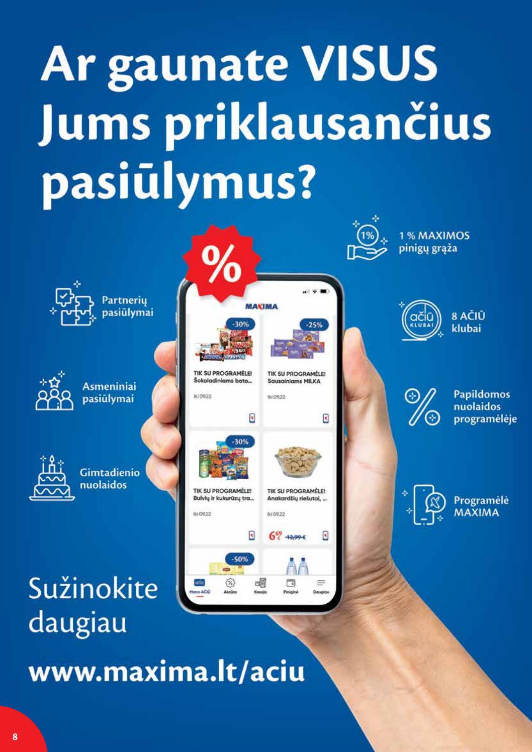 Maxima kaininis leidinys akcijos nuo 
  2021-10-26 iki 
  2021-11-01 | Leidinukas.lt puslapis 8