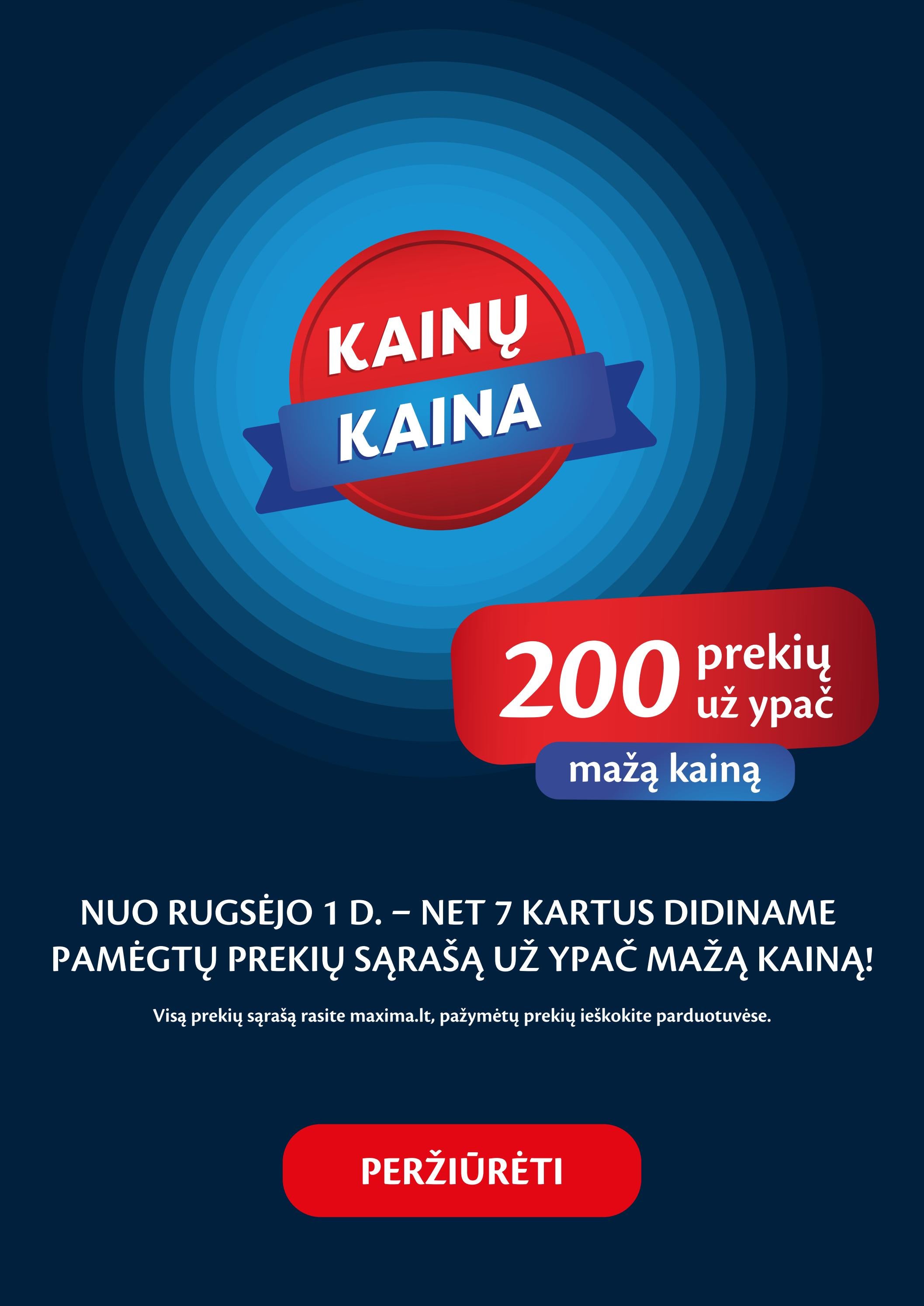 Maxima kaininis leidinys akcijos nuo 
  2022-08-30 iki 
  2022-09-05 | Leidinukas.lt puslapis 37