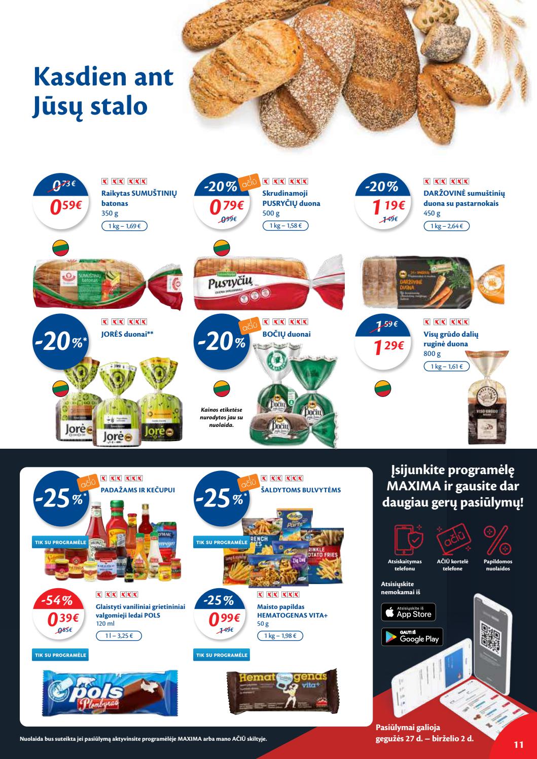Maxima leidinys akcijos nuo 
  2021-05-25 iki 
  2021-05-31 | Leidinukas.lt puslapis 11