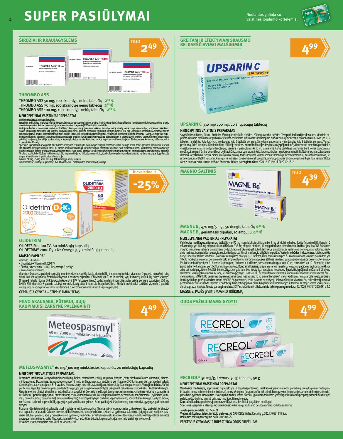 Norfos vaistinė leidinys akcijos nuo 
  2021-03-01 iki 
  2021-03-31 | Leidinukas.lt puslapis 4