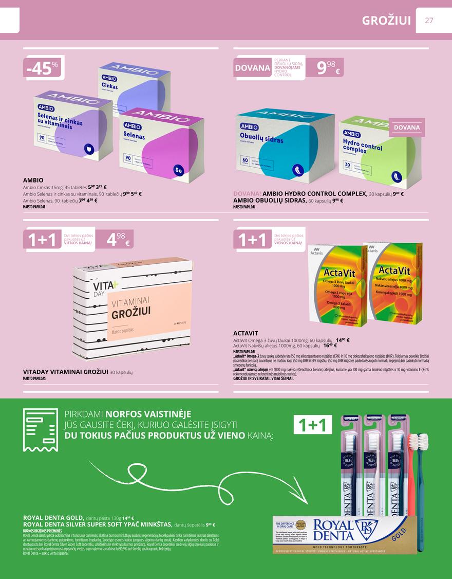 Norfos vaistinės leidinys akcijos nuo 
  2022-11-01 iki 
  2022-11-30 | Leidinukas.lt puslapis 27