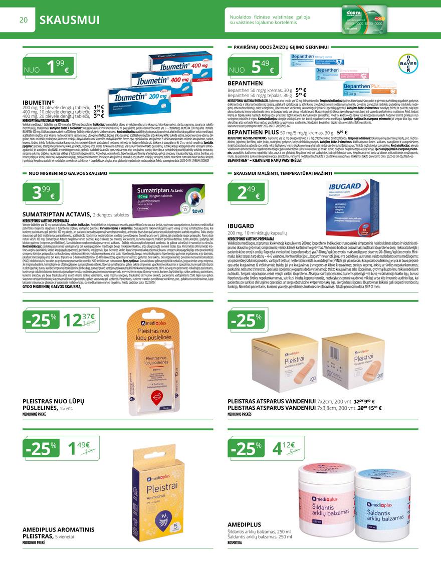 Norfos vaistinės leidinys akcijos nuo 
  2023-02-01 iki 
  2023-02-28 | Leidinukas.lt puslapis 20