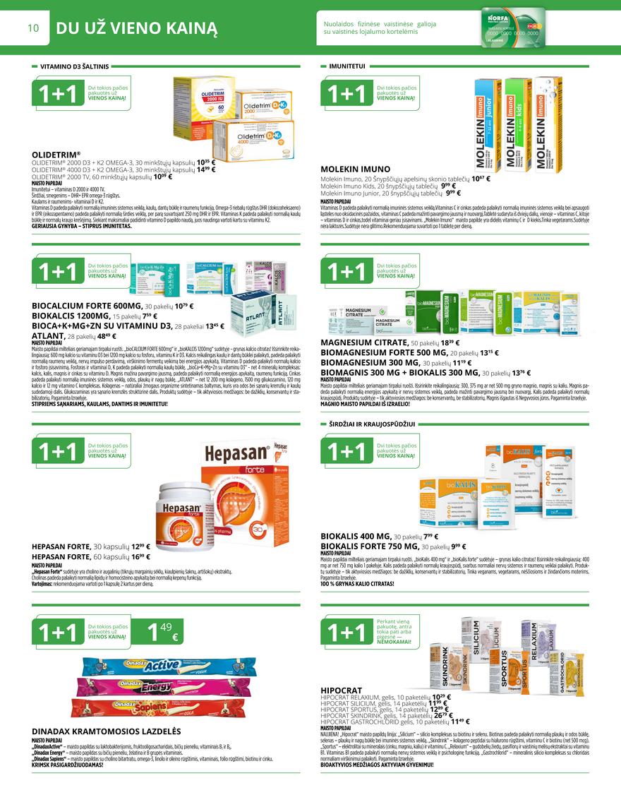 Norfos vaistinės leidinys akcijos nuo 
  2023-10-01 iki 
  2023-10-31 | Leidinukas.lt puslapis 10