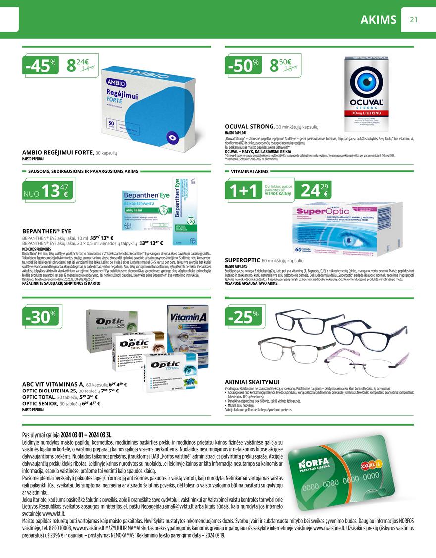 Norfos vaistinės leidinys akcijos nuo 
  2024-03-01 iki 
  2024-03-31 | Leidinukas.lt puslapis 21