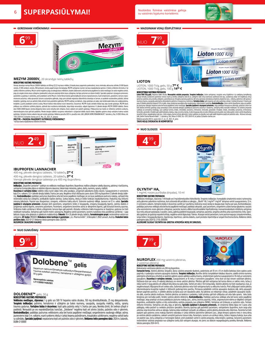 Norfos vaistinės leidinys akcijos nuo 
  2024-05-01 iki 
  2024-05-31 | Leidinukas.lt puslapis 6