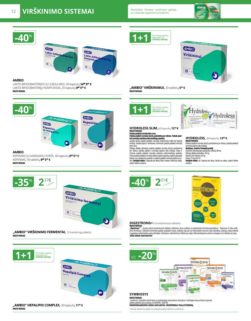 Norfos vaistinės leidinys akcijos nuo 
  2024-08-01 iki 
  2024-08-31 | Leidinukas.lt puslapis 12