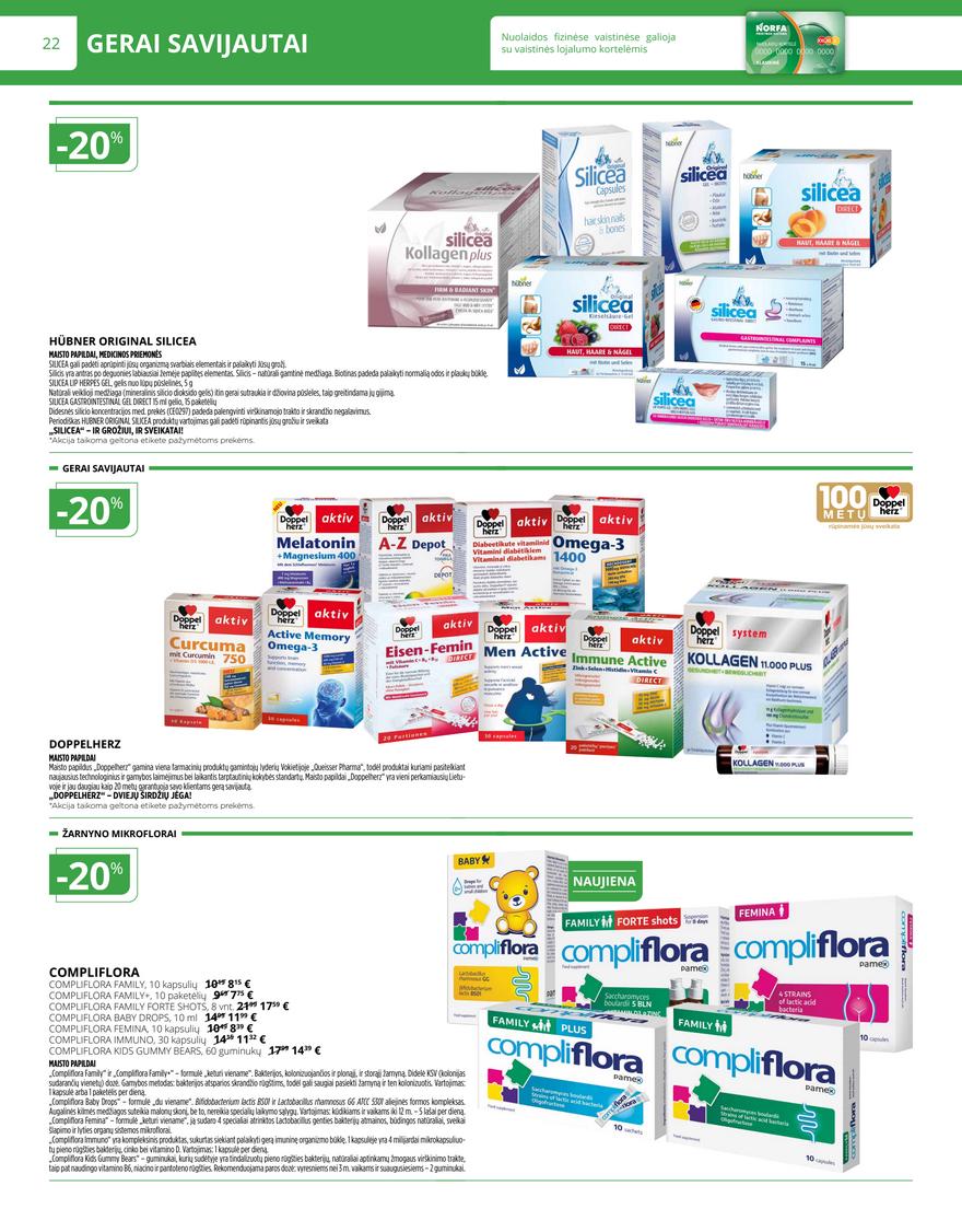 Norfos vaistinės leidinys akcijos nuo 
  2024-11-02 iki 
  2024-11-30 | Leidinukas.lt puslapis 22