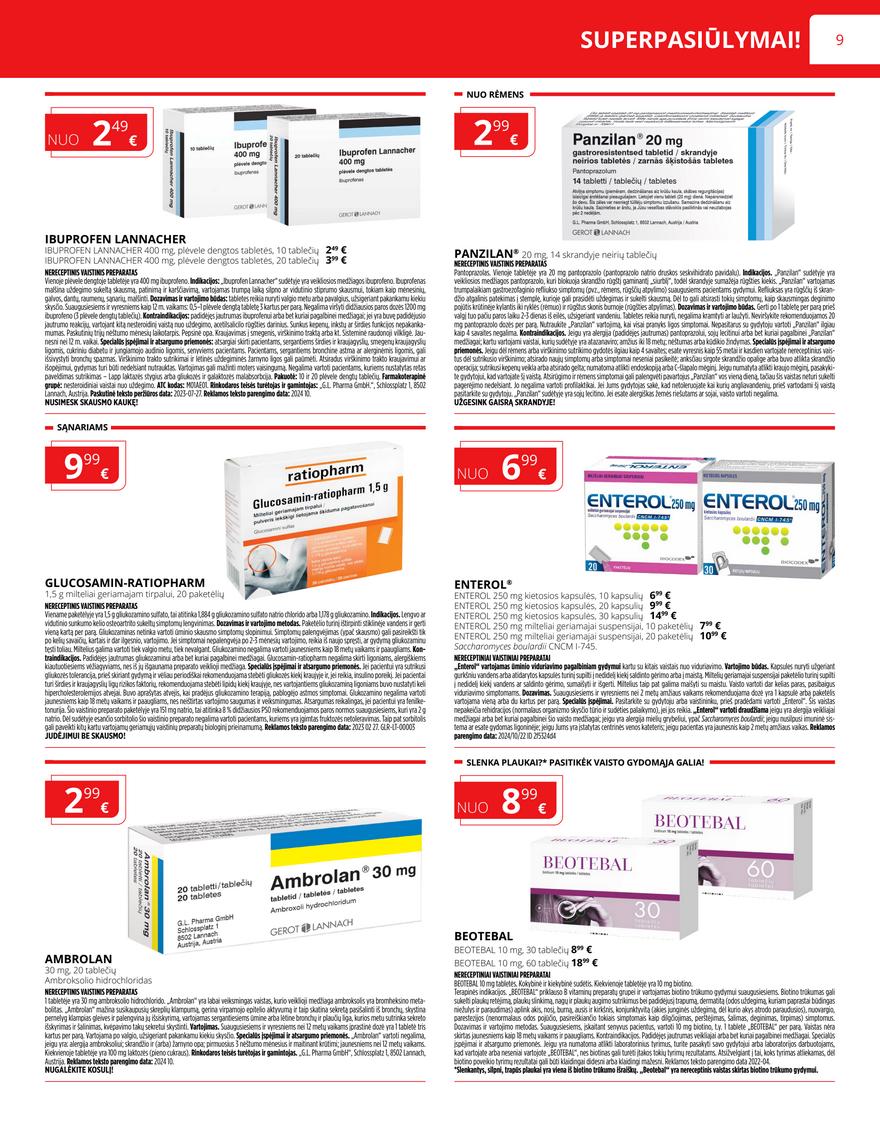 Norfos vaistinės leidinys akcijos nuo 
  2025-01-01 iki 
  2025-01-31 | Leidinukas.lt puslapis 9