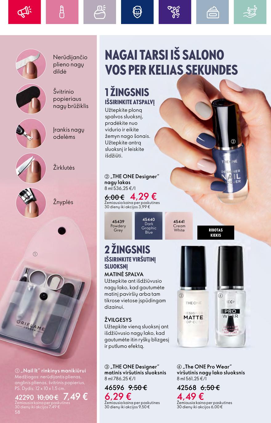 Oriflame katalogas akcijos nuo 
  2023-10-04 iki 
  2023-11-01 | Leidinukas.lt puslapis 58