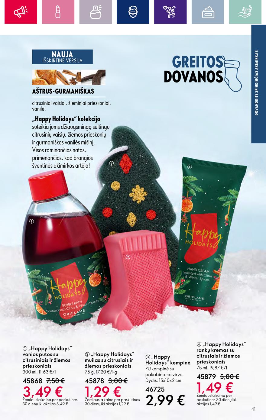 Oriflame katalogas akcijos nuo 
  2023-11-29 iki 
  2023-12-19 | Leidinukas.lt puslapis 41