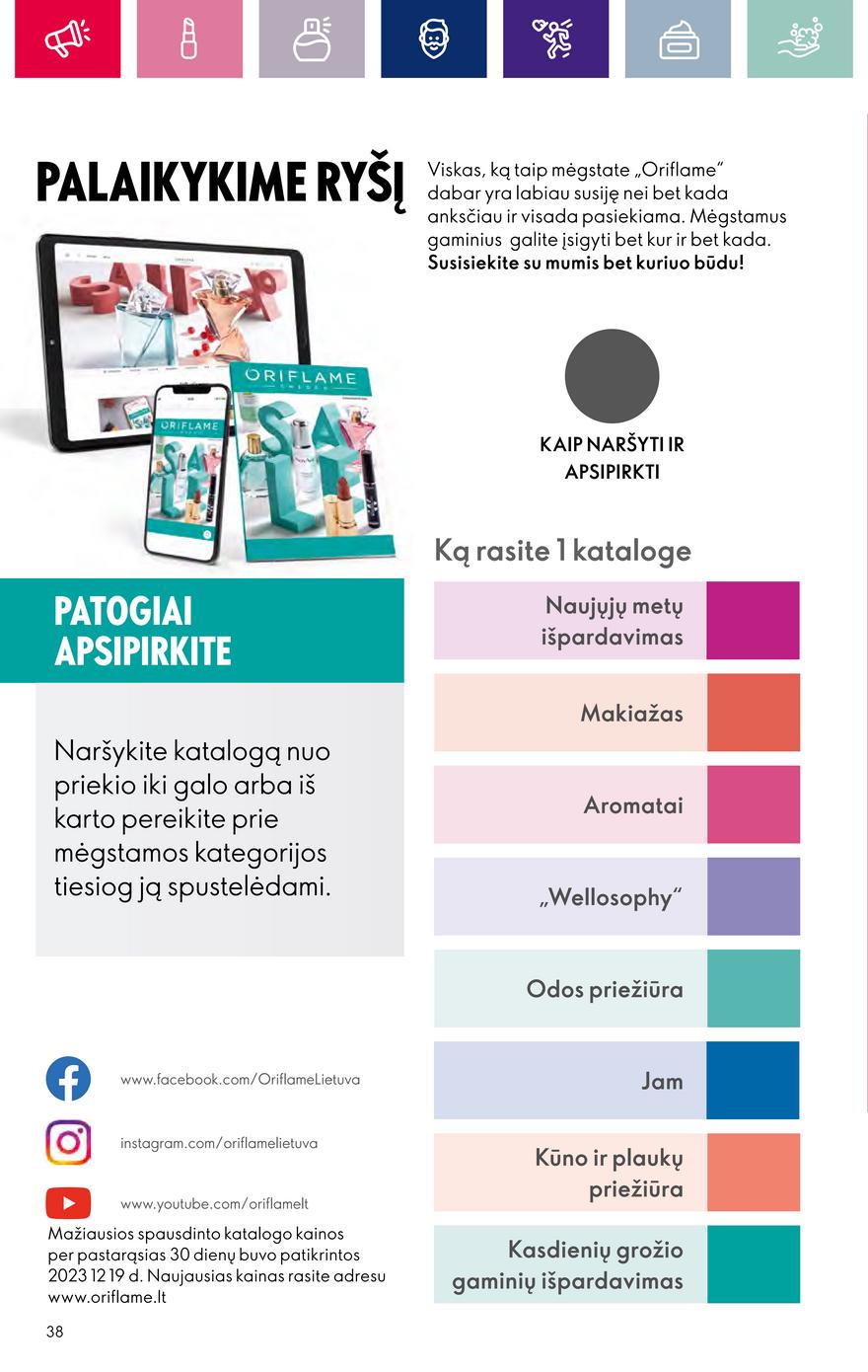 Oriflame katalogas akcijos nuo 
  2023-12-20 iki 
  2024-01-16 | Leidinukas.lt puslapis 38