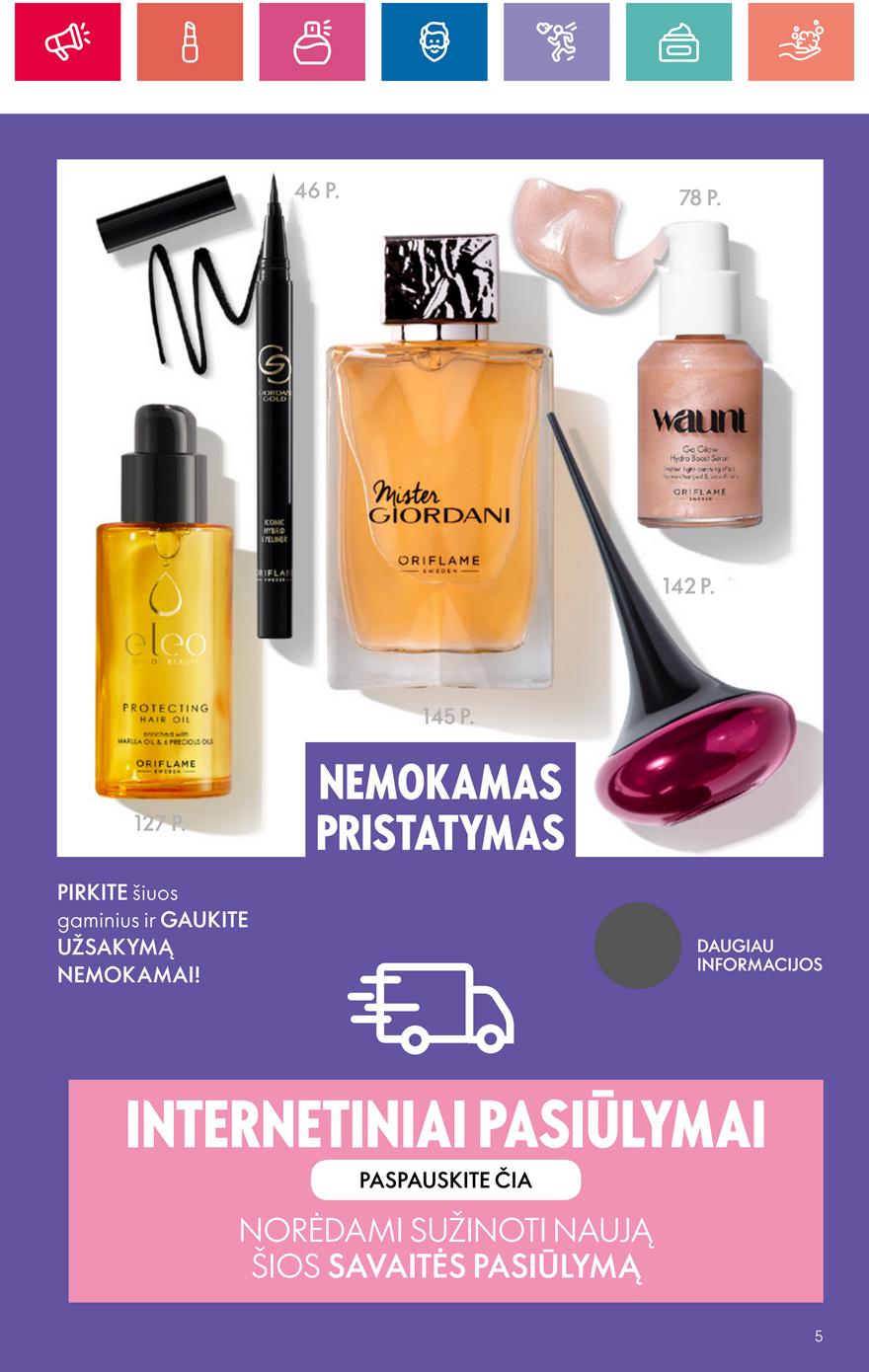 Oriflame katalogas akcijos nuo 
  2024-07-11 iki 
  2024-07-31 | Leidinukas.lt puslapis 5