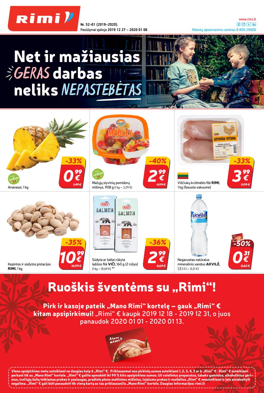 Rimi savaitinis leidinys akcijos nuo 
  2019-12-27 iki 
  2020-01-06 | Leidinukas.lt puslapis 1