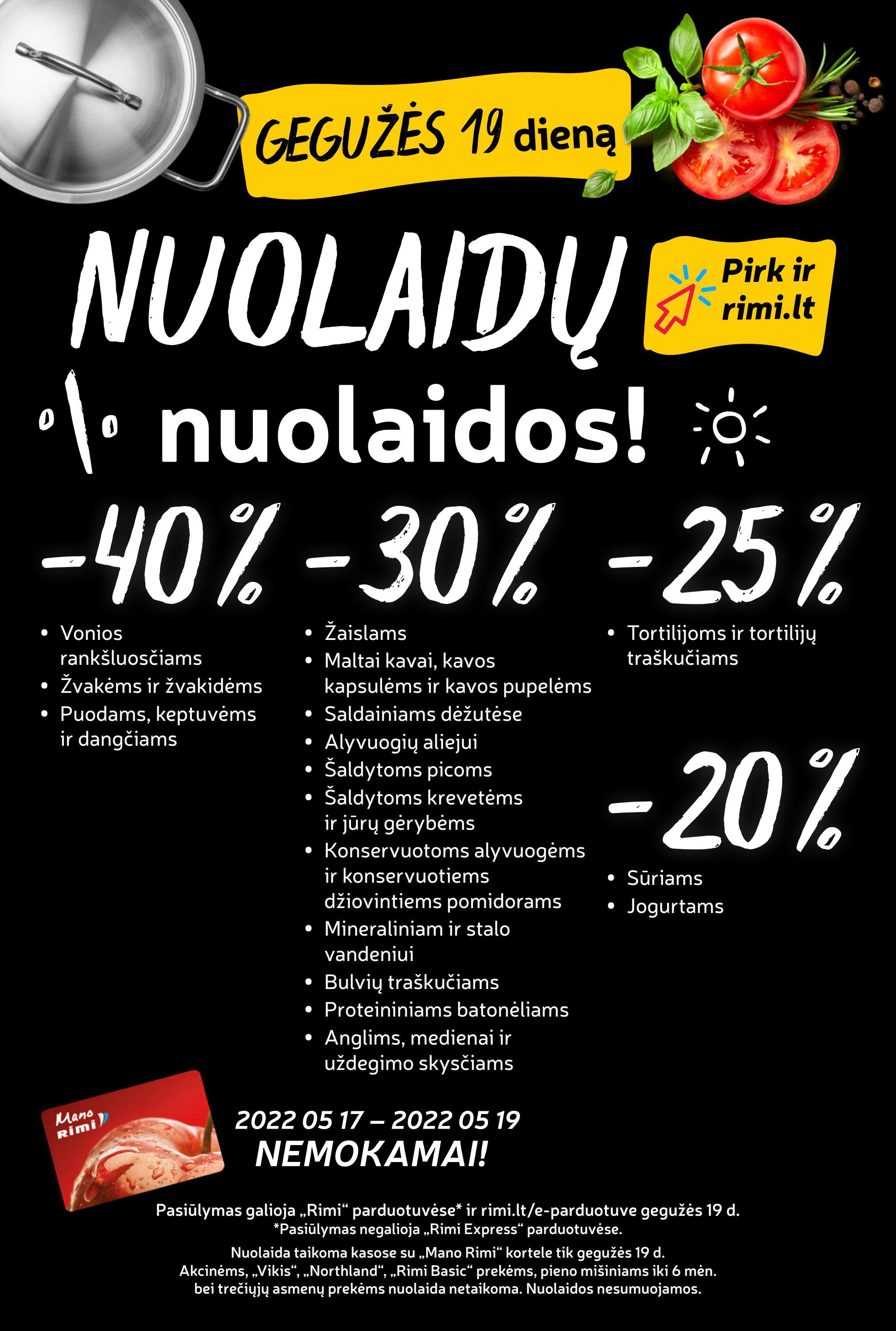 Rimi savaitinis leidinys akcijos nuo 
  2022-05-17 iki 
  2022-05-23 | Leidinukas.lt puslapis 23