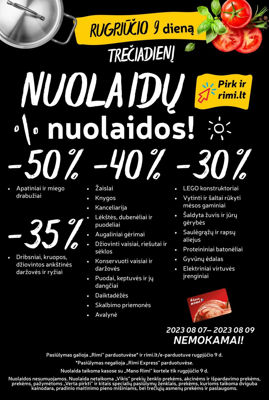 Rimi savaitinis leidinys akcijos nuo 
  2023-08-08 iki 
  2023-08-14 | Leidinukas.lt puslapis 32